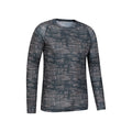 Black - Side - Mountain Warehouse Mens Talus Printed Long-Sleeved Thermal Top