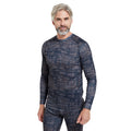 Black - Lifestyle - Mountain Warehouse Mens Talus Printed Long-Sleeved Thermal Top