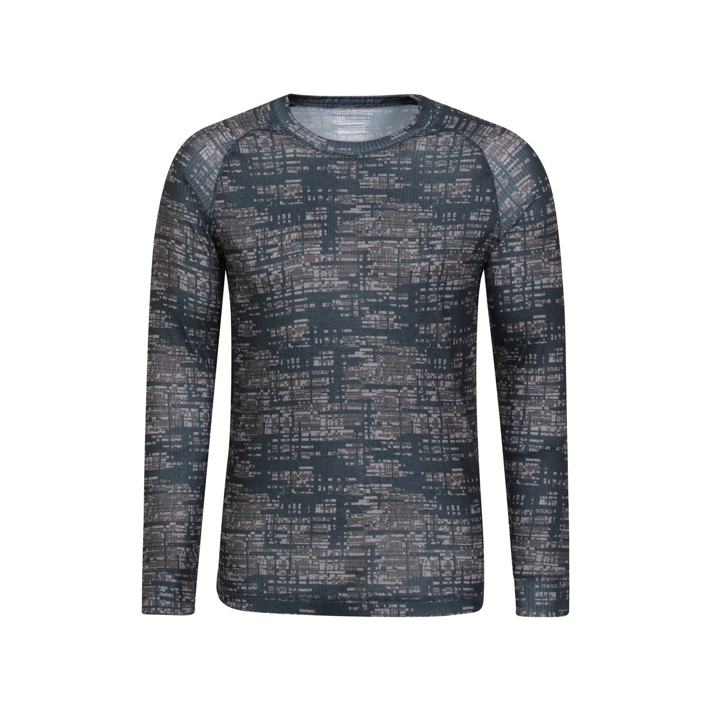 Black - Front - Mountain Warehouse Mens Talus Printed Long-Sleeved Thermal Top