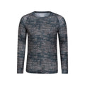 Black - Front - Mountain Warehouse Mens Talus Printed Long-Sleeved Thermal Top