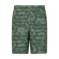 Green - Front - Mountain Warehouse Mens Hurdle Printed Running Shorts