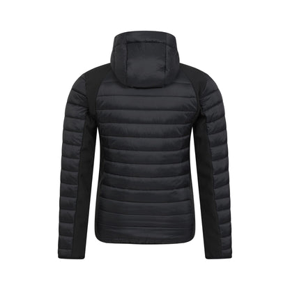 Jet Black - Back - Mountain Warehouse Mens Turbine II Softshell Padded Jacket