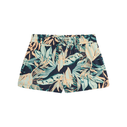 Navy - Front - Animal Womens-Ladies Sand Dune Recycled Leaf Print Shorts