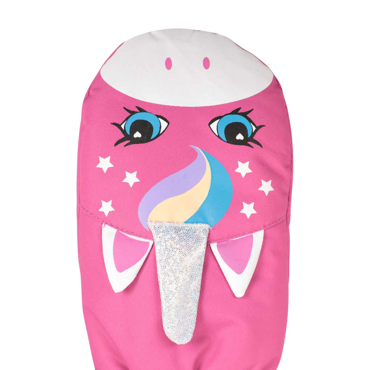Pink - Side - Mountain Warehouse Childrens-Kids Unicorn Ski Mittens