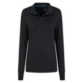 Black - Pack Shot - Mountain Warehouse Womens-Ladies Half Zip Long-Sleeved Running Midlayer