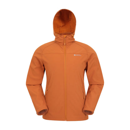 Orange - Front - Mountain Warehouse Mens Exodus Waterproof Soft Shell Jacket