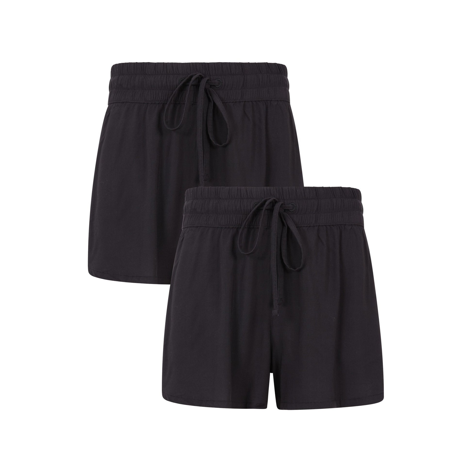 Black - Front - Mountain Warehouse Womens-Ladies Vibe Casual Shorts (Pack of 2)