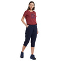 Navy - Pack Shot - Mountain Warehouse Womens-Ladies Coastal Stretch Capri