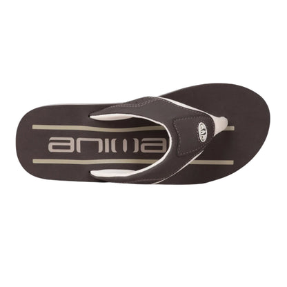 Dark Brown - Back - Animal Mens Jekyl Recycled Flip Flops