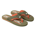 Dark Green - Front - Animal Mens Jekyl Recycled Flip Flops