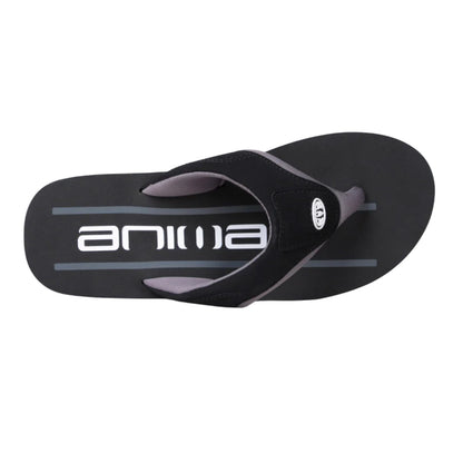 Jet Black - Back - Animal Mens Jekyl Recycled Flip Flops