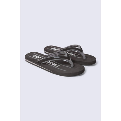 Dark Grey - Front - Animal Mens Jekyl Recycled Flip Flops