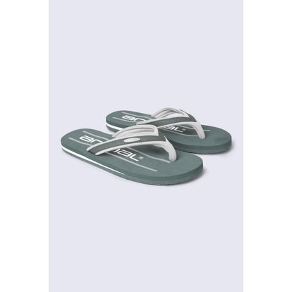 Dark Khaki - Front - Animal Mens Jekyl Recycled Flip Flops