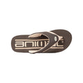 Brown - Back - Animal Mens Jekyl Recycled Flip Flops