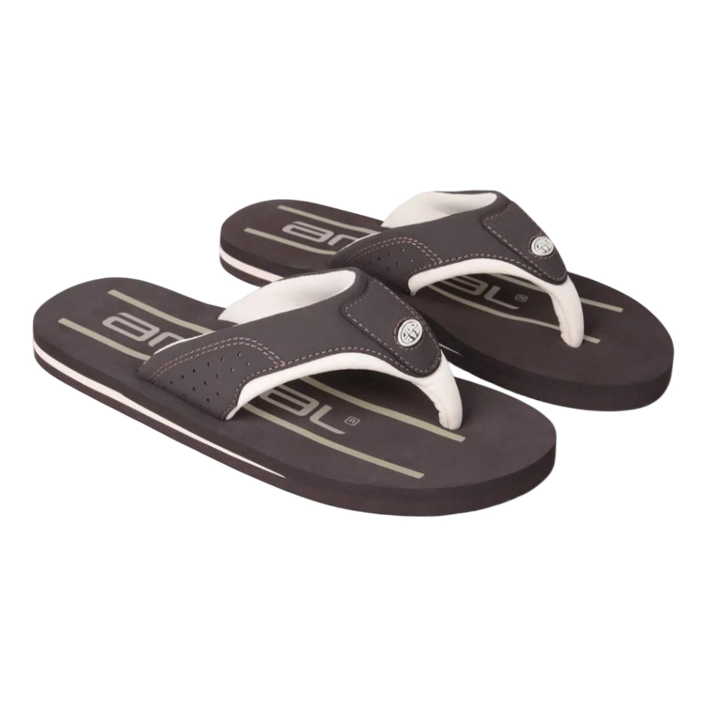 Dark Brown - Front - Animal Mens Jekyl Recycled Flip Flops
