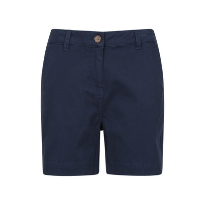 Navy - Front - Mountain Warehouse Womens-Ladies Bay Chino Organic Shorts