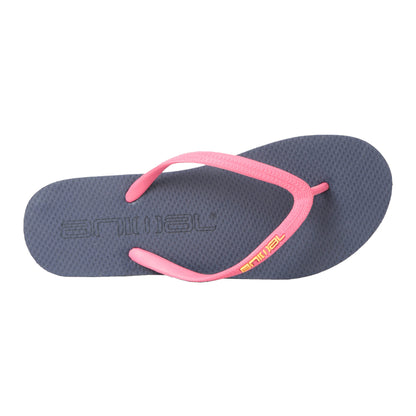 Navy - Back - Animal Womens-Ladies Oceana Flip Flops