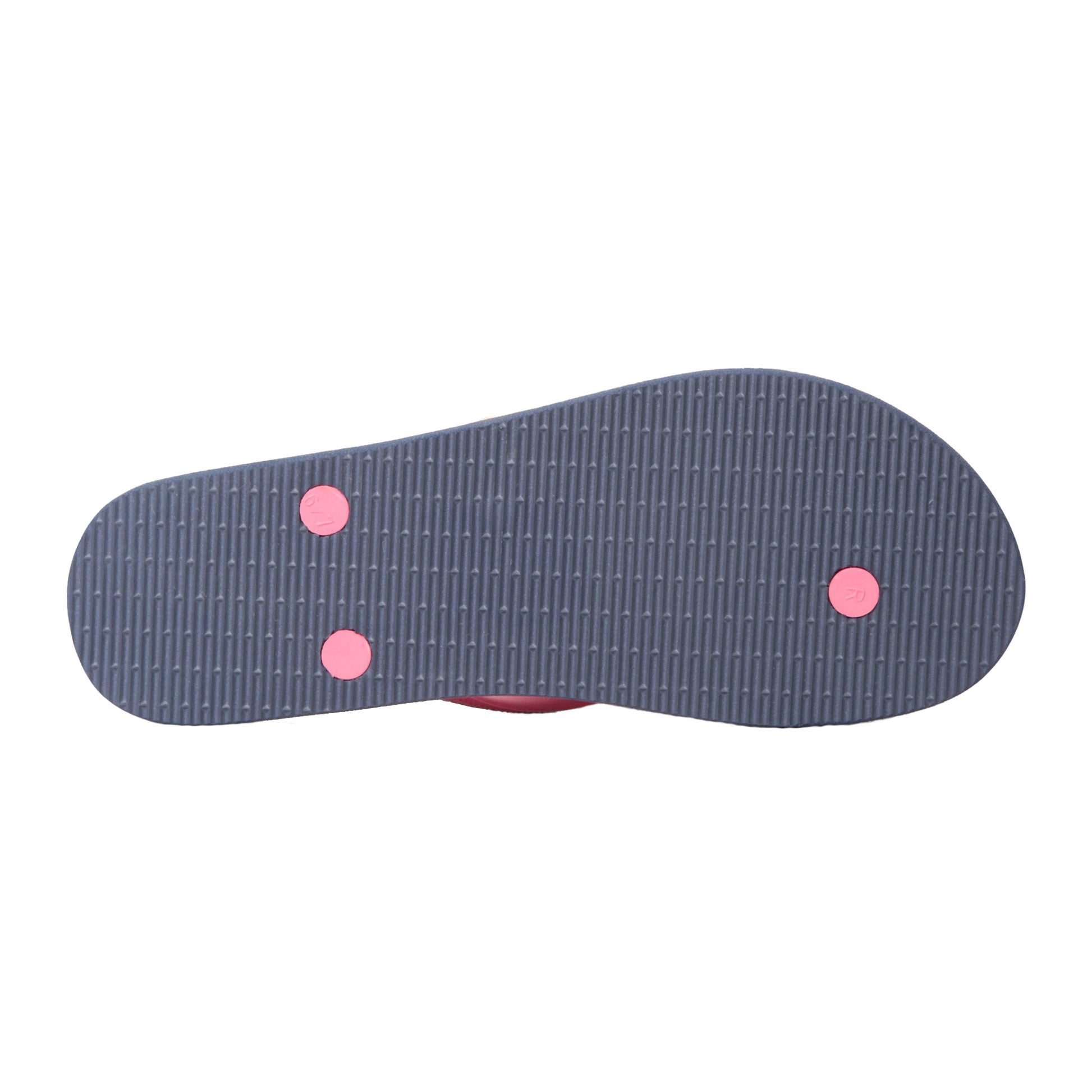 Navy - Side - Animal Womens-Ladies Oceana Flip Flops