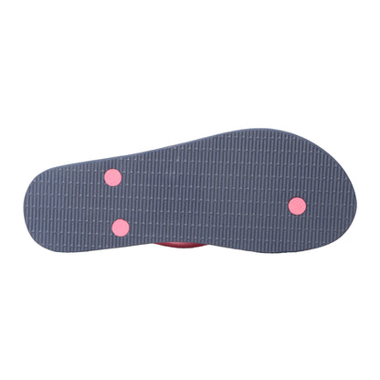 Navy - Side - Animal Womens-Ladies Oceana Flip Flops
