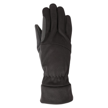 Black - Front - Mountain Warehouse Mens Touch Screen Softshell Gloves