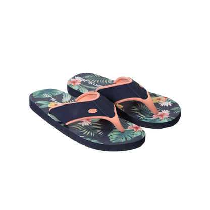 Navy - Front - Animal Womens-Ladies Swish Recycled Flip Flops