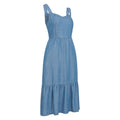 Blue - Lifestyle - Mountain Warehouse Womens-Ladies Zante Tiered Chambray Midi Dress