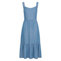 Blue - Front - Mountain Warehouse Womens-Ladies Zante Tiered Chambray Midi Dress