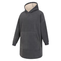 Grey - Lifestyle - Mountain Warehouse Mens Snug Borg Hoodie Blanket