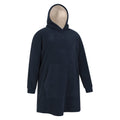 Navy - Side - Mountain Warehouse Mens Snug Borg Hoodie Blanket