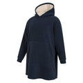 Navy - Lifestyle - Mountain Warehouse Mens Snug Borg Hoodie Blanket