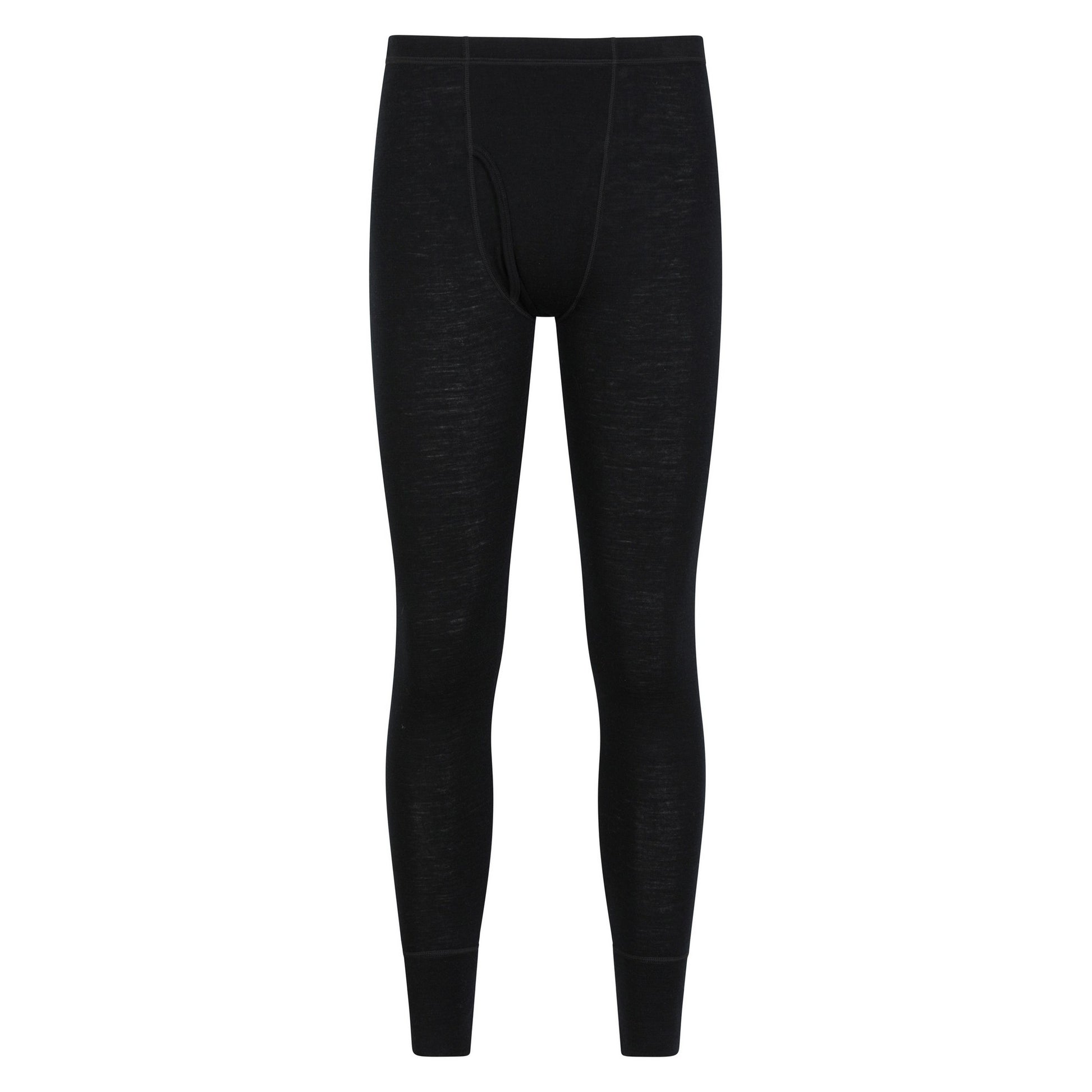 Black - Pack Shot - Mountain Warehouse Mens Merino Wool Base Layer Bottoms (Pack of 2)
