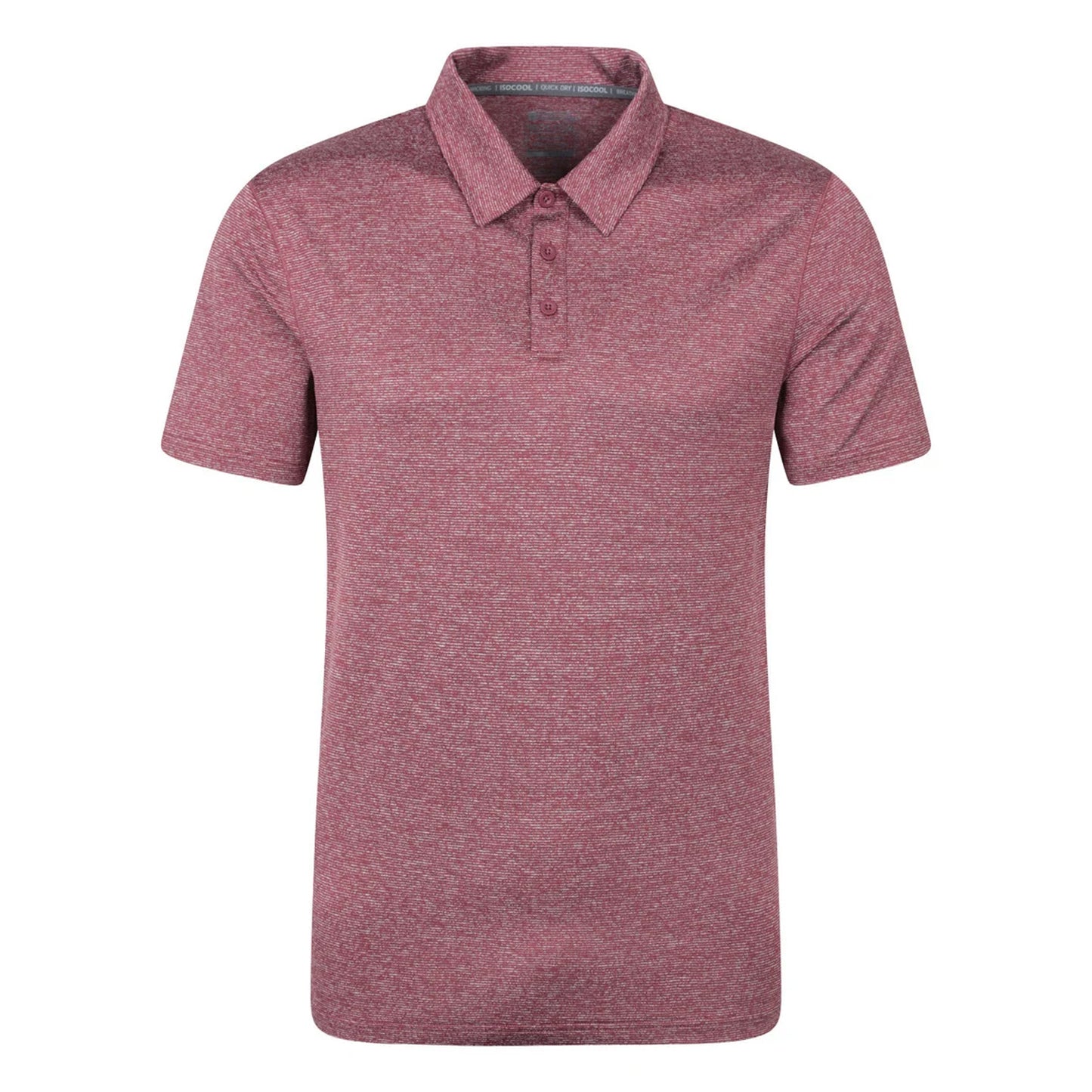 Burgundy - Front - Mountain Warehouse Mens Agra Stripe Polo Shirt