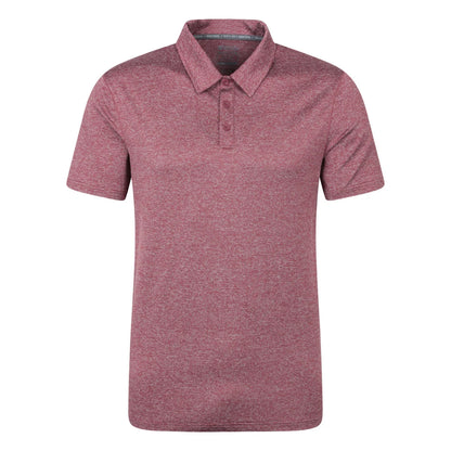 Burgundy - Front - Mountain Warehouse Mens Agra Stripe Polo Shirt