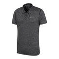 Black - Side - Mountain Warehouse Mens Agra Stripe Polo Shirt