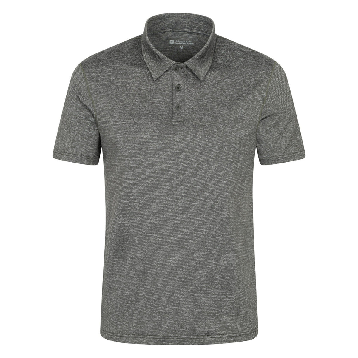 Khaki Green - Front - Mountain Warehouse Mens Agra Stripe Polo Shirt