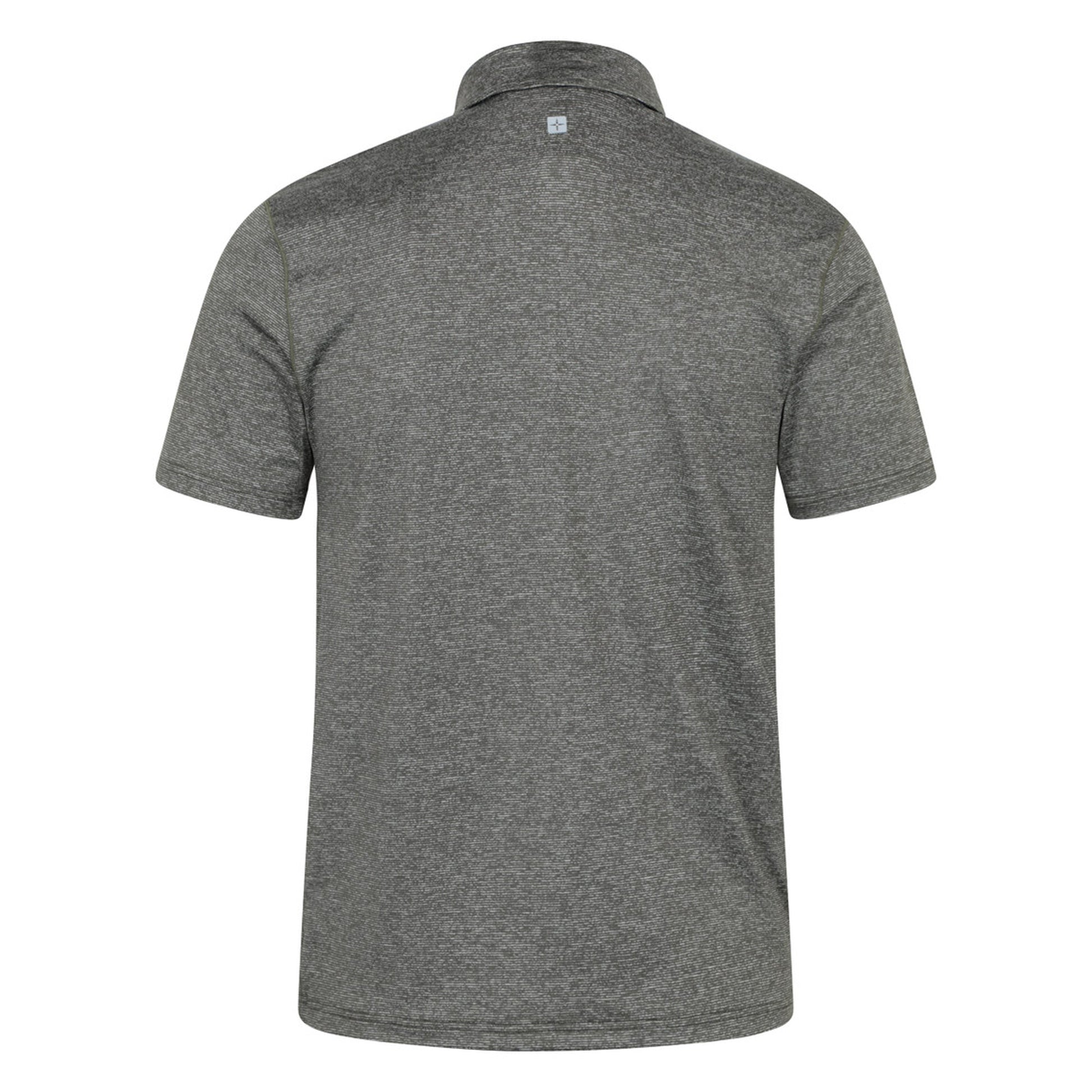 Khaki Green - Back - Mountain Warehouse Mens Agra Stripe Polo Shirt