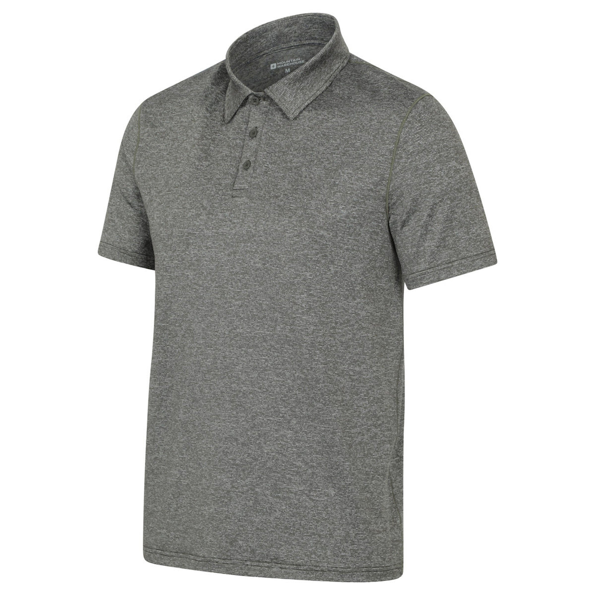 Khaki Green - Side - Mountain Warehouse Mens Agra Stripe Polo Shirt