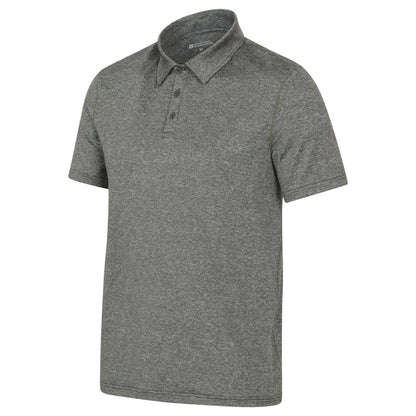 Khaki Green - Side - Mountain Warehouse Mens Agra Stripe Polo Shirt