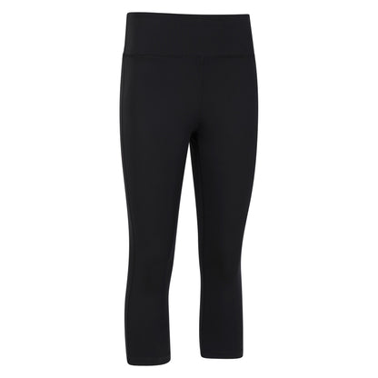 Black - Side - Mountain Warehouse Womens-Ladies Blackout Capri High Waist Leggings