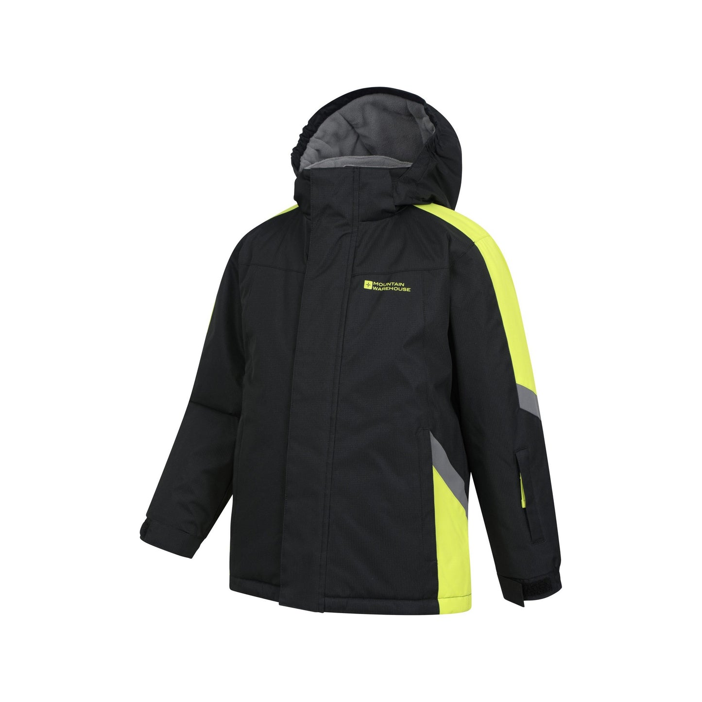 Jet Black - Side - Mountain Warehouse Childrens-Kids Raptor Snow Ski Jacket