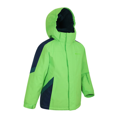 Green - Side - Mountain Warehouse Childrens-Kids Raptor Snow Ski Jacket