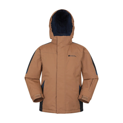 Tan - Front - Mountain Warehouse Childrens-Kids Raptor Snow Ski Jacket