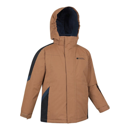 Tan - Back - Mountain Warehouse Childrens-Kids Raptor Snow Ski Jacket