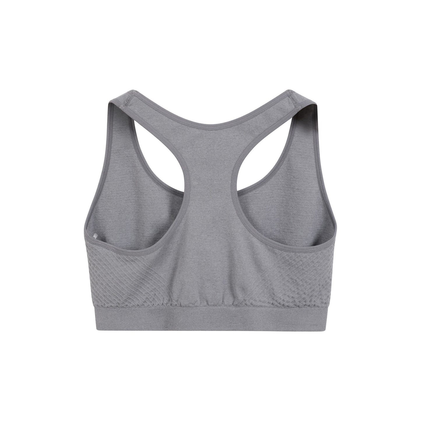Grey - Close up - Mountain Warehouse Womens-Ladies Anti-Chafe Seamless Sports Bra
