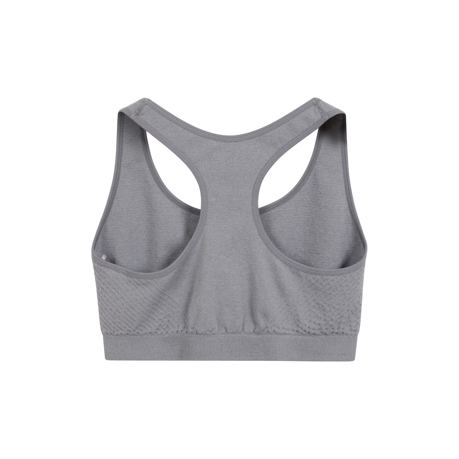 Grey - Close up - Mountain Warehouse Womens-Ladies Anti-Chafe Seamless Sports Bra