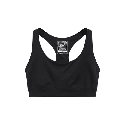 Black - Pack Shot - Mountain Warehouse Womens-Ladies Anti-Chafe Seamless Sports Bra