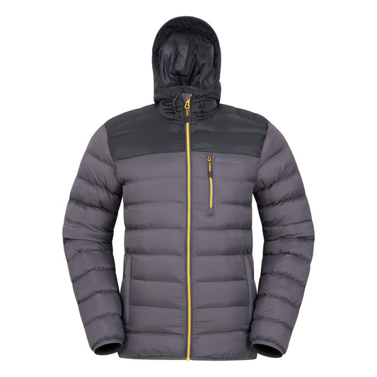 Dark Grey - Front - Mountain Warehouse Mens Link Padded Jacket