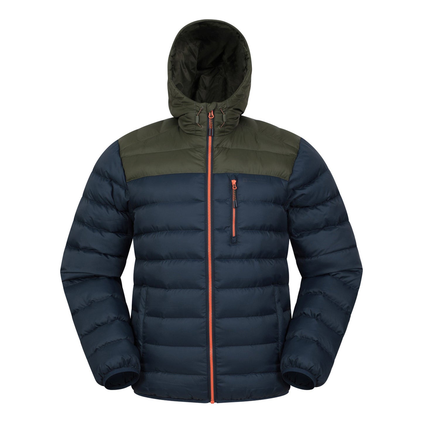 Khaki Green - Front - Mountain Warehouse Mens Link Padded Jacket