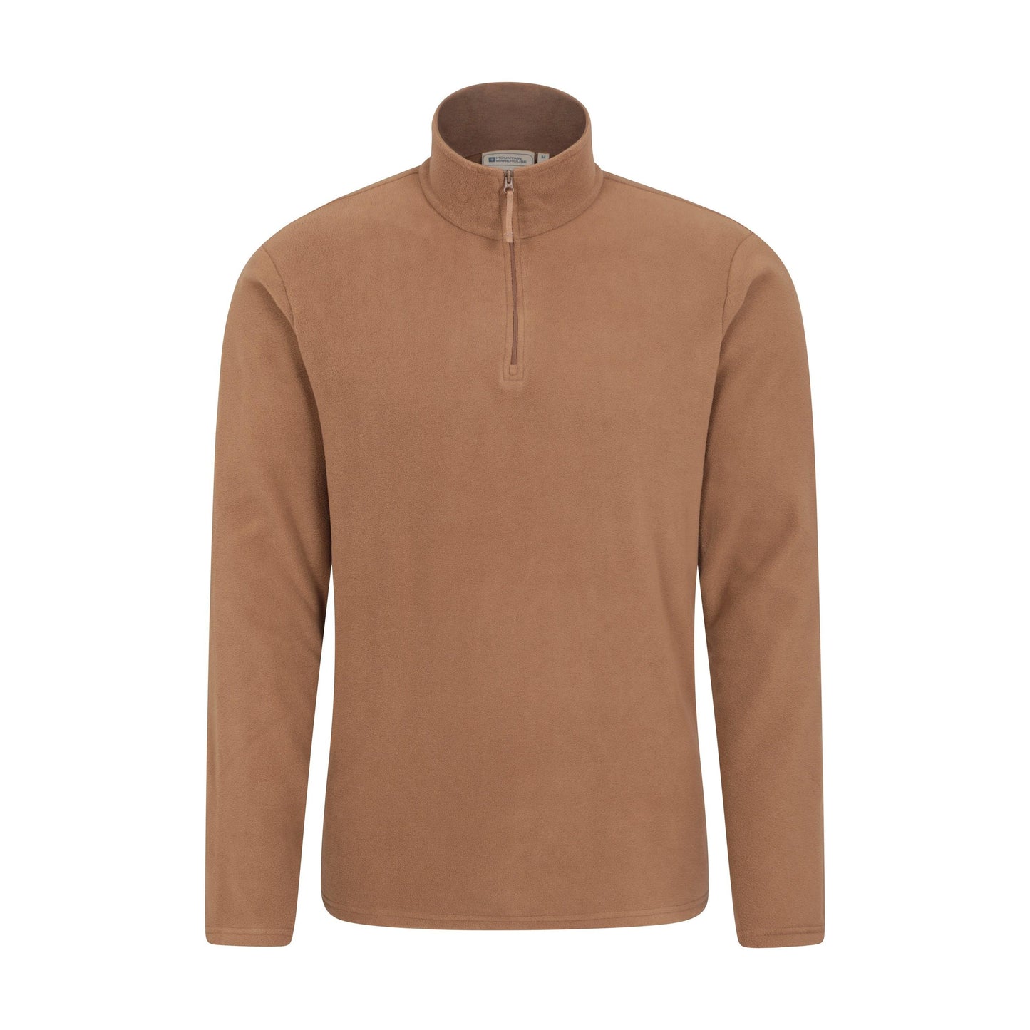 Beige - Front - Mountain Warehouse Mens Camber II Half Zip Fleece Top