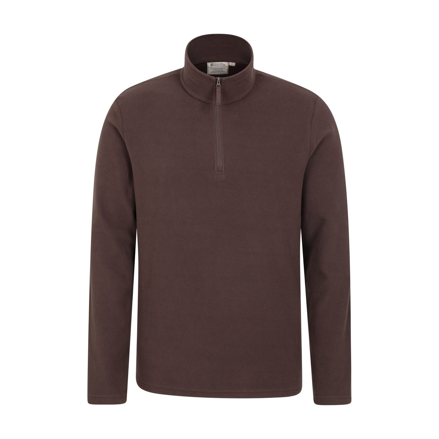 Brown - Front - Mountain Warehouse Mens Camber II Half Zip Fleece Top